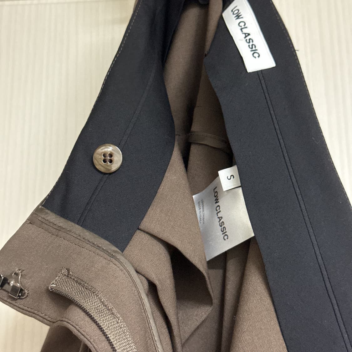 low rise trouser - khaki 상품이미지3