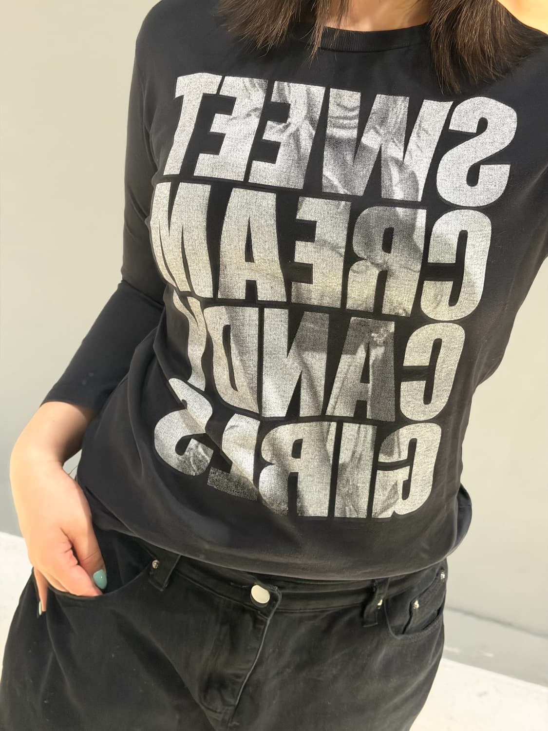 y2k lettering & printing detail tee 상품이미지5