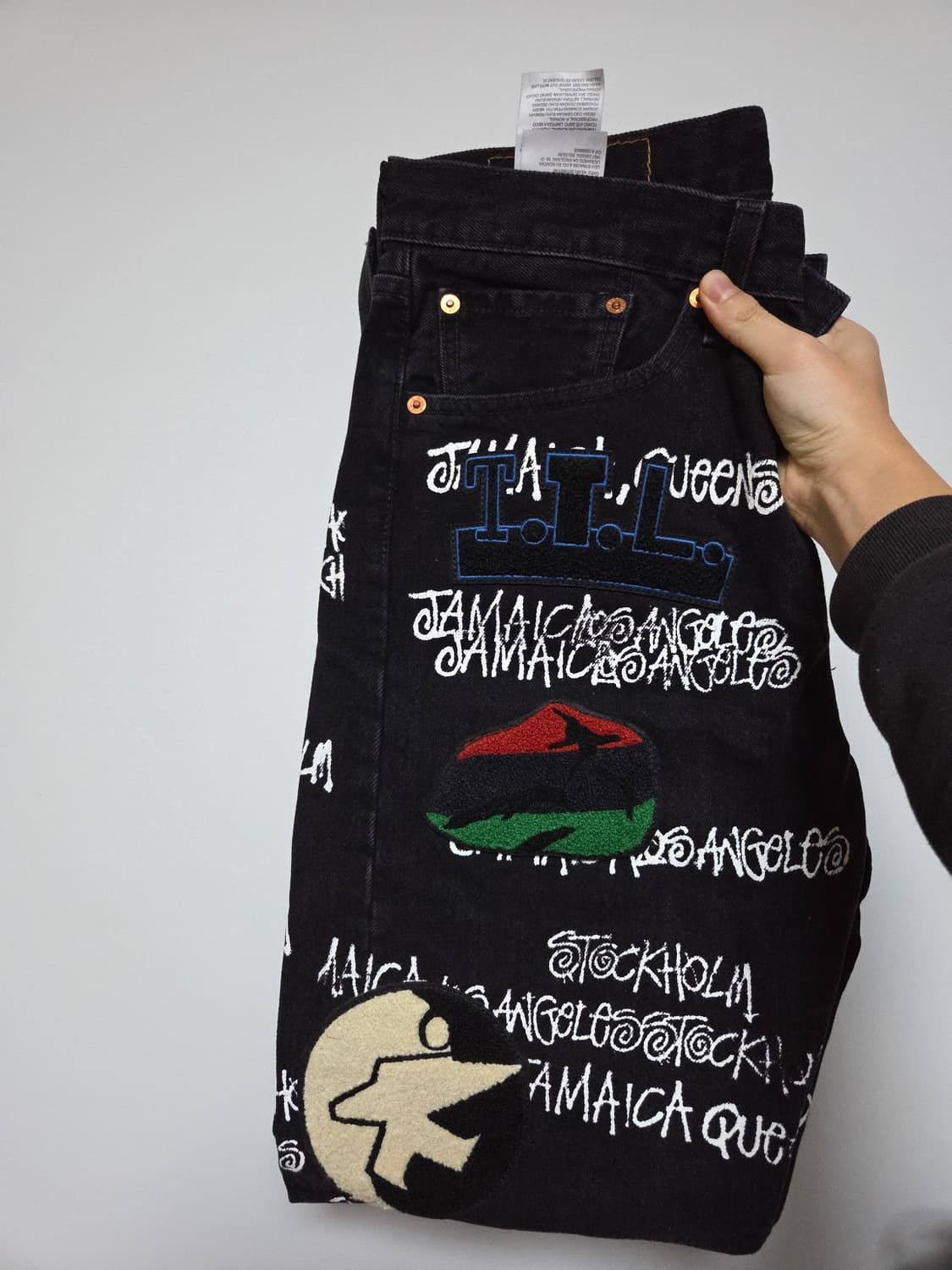 스투시 x 아워레가시 x 데님 티어스 TTL 501 진 블랙 상품이미지3