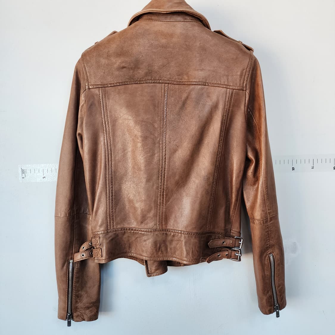 망고 가죽 라이더 자켓 브라운 상품이미지7