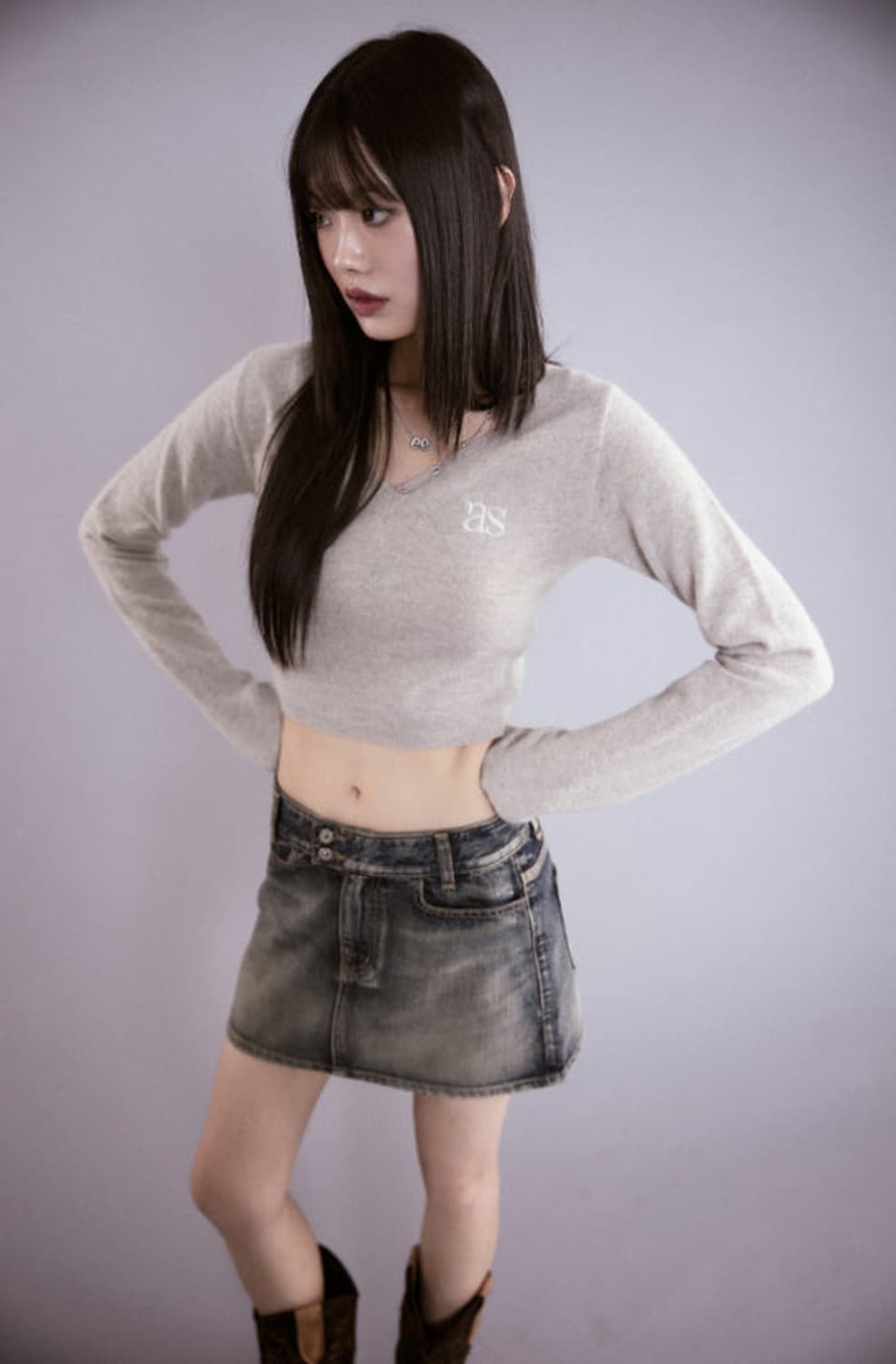 [새것] 애즈온 ason - x detailed skirt X디테일치마S 상품이미지1