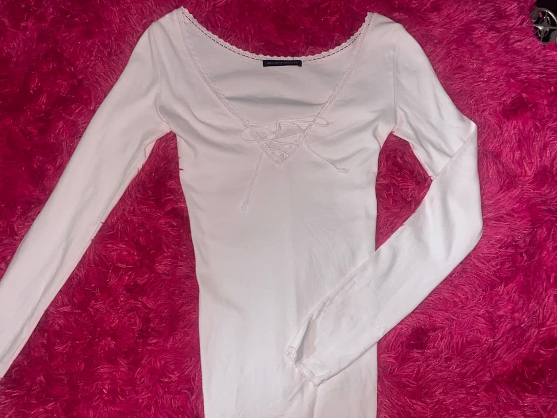 브랜디멜빌 리본 롱슬리브 핑크 상품이미지1