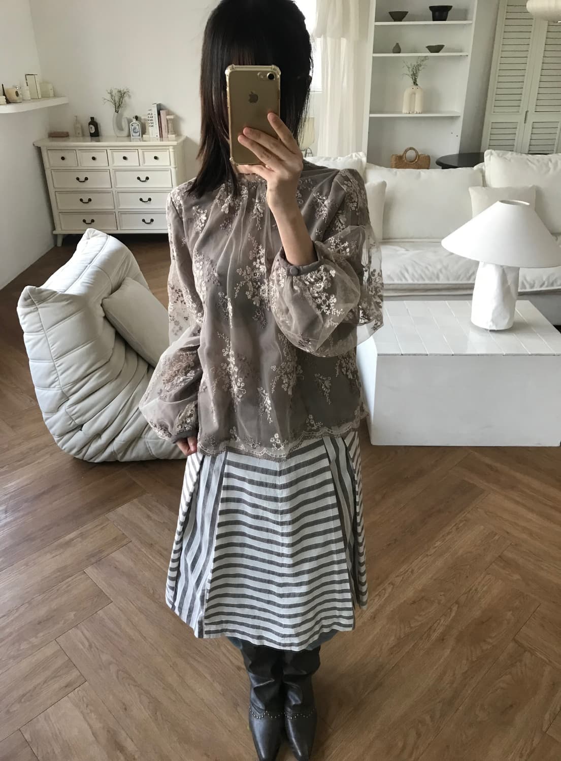 vintage pattern blouse 상품이미지2