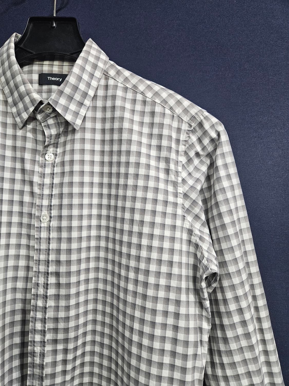 띠어리 스트라이프 체크 남성 슬림핏 95 긴팔셔츠  상품이미지4