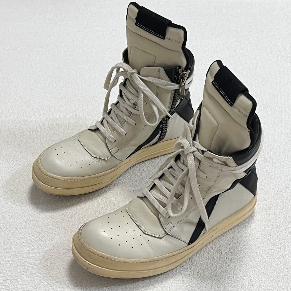 릭오웬스 13SS 지오바스켓 모노크롬 LPO 밀크 블랙 상품이미지2