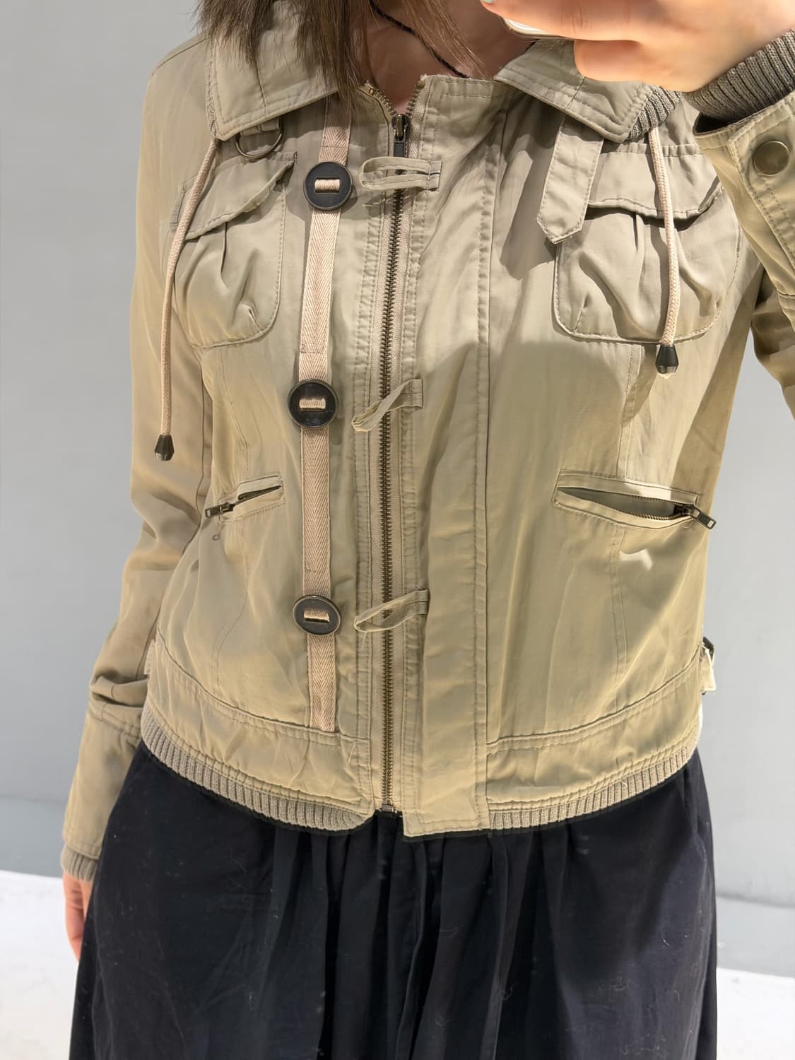 high-neck button-up detail jacket 상품이미지6