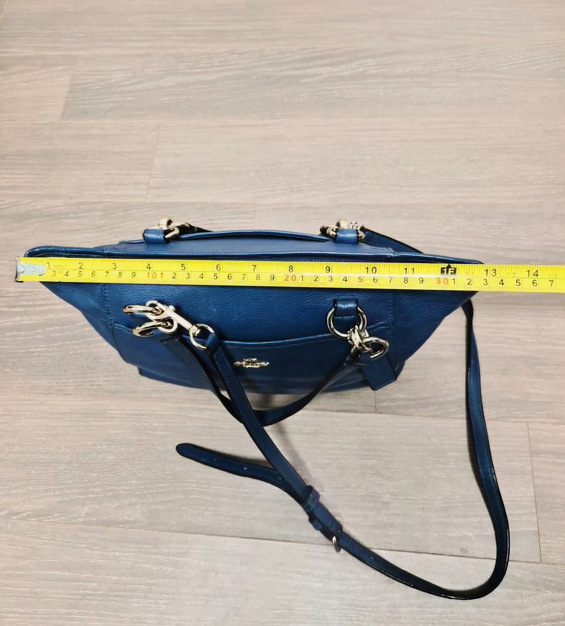 코치 블루 소가죽 숄더백 토드백 가방 상품이미지4