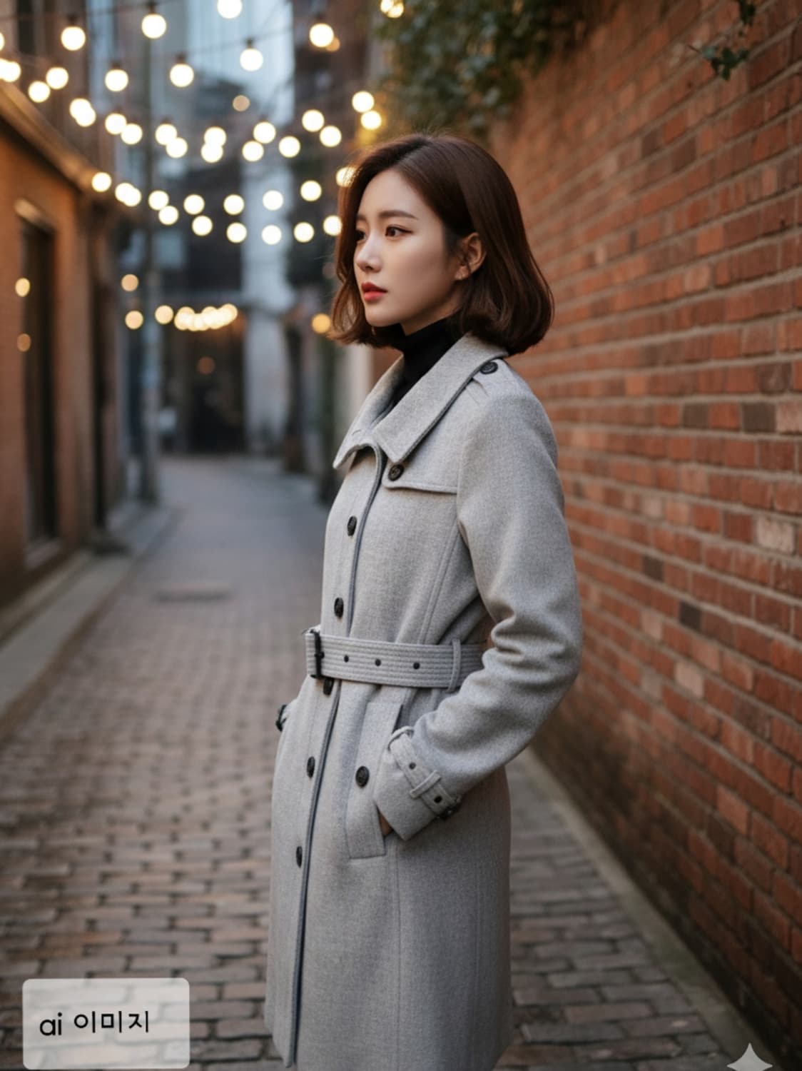 [uk8/정품] 버버리 캐시미어혼방 벨티드 울코트 상품이미지3