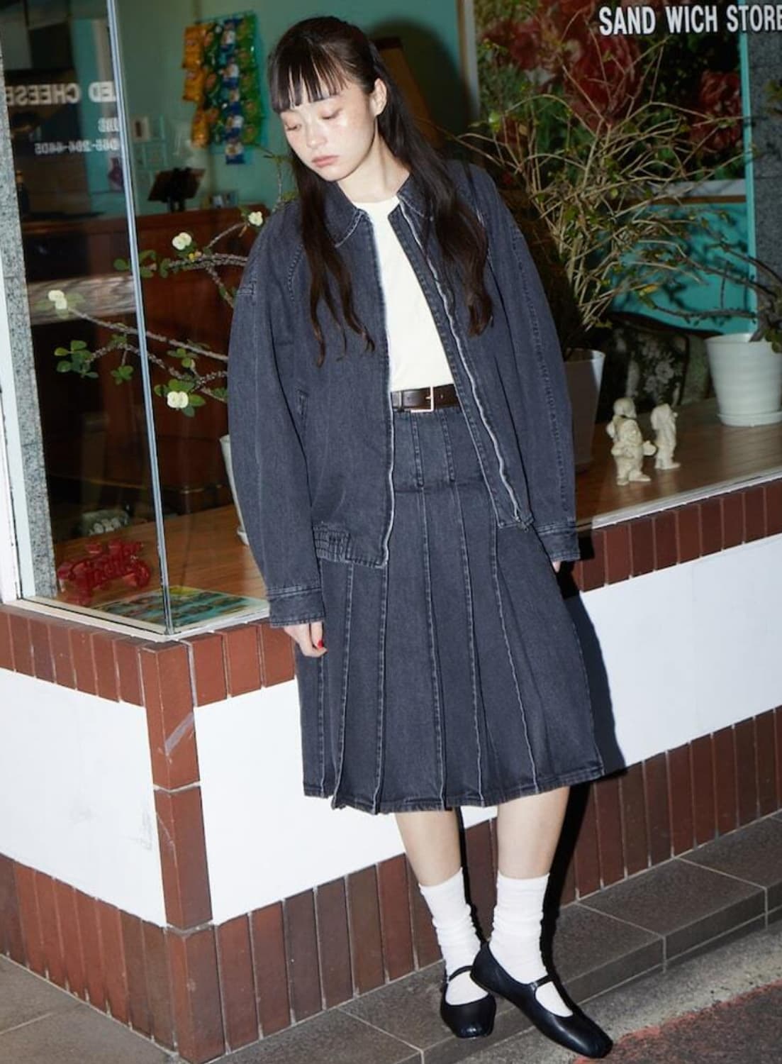 디애퍼처 Monday Pleated Skirt Grey 상품이미지3