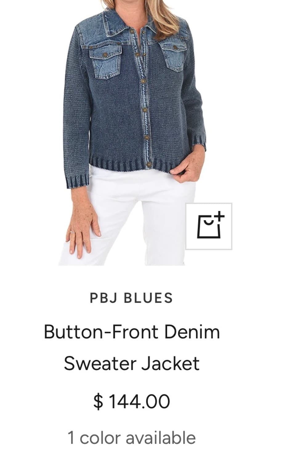 PBJ blues 데님 스웨터 자켓 퍼플 상품이미지5