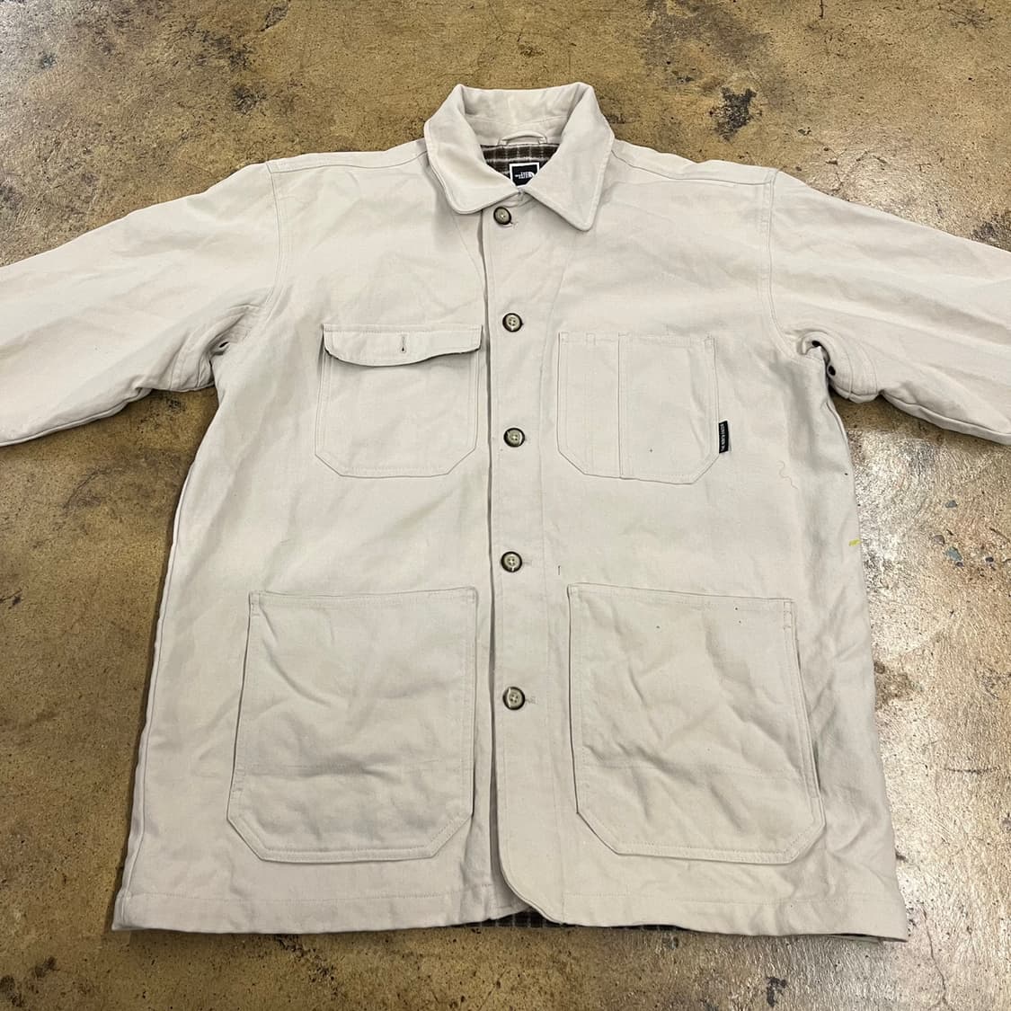 [정품] 노스페이스 볼컴 아이보리색 워크 자켓 남방 b14 상품이미지3