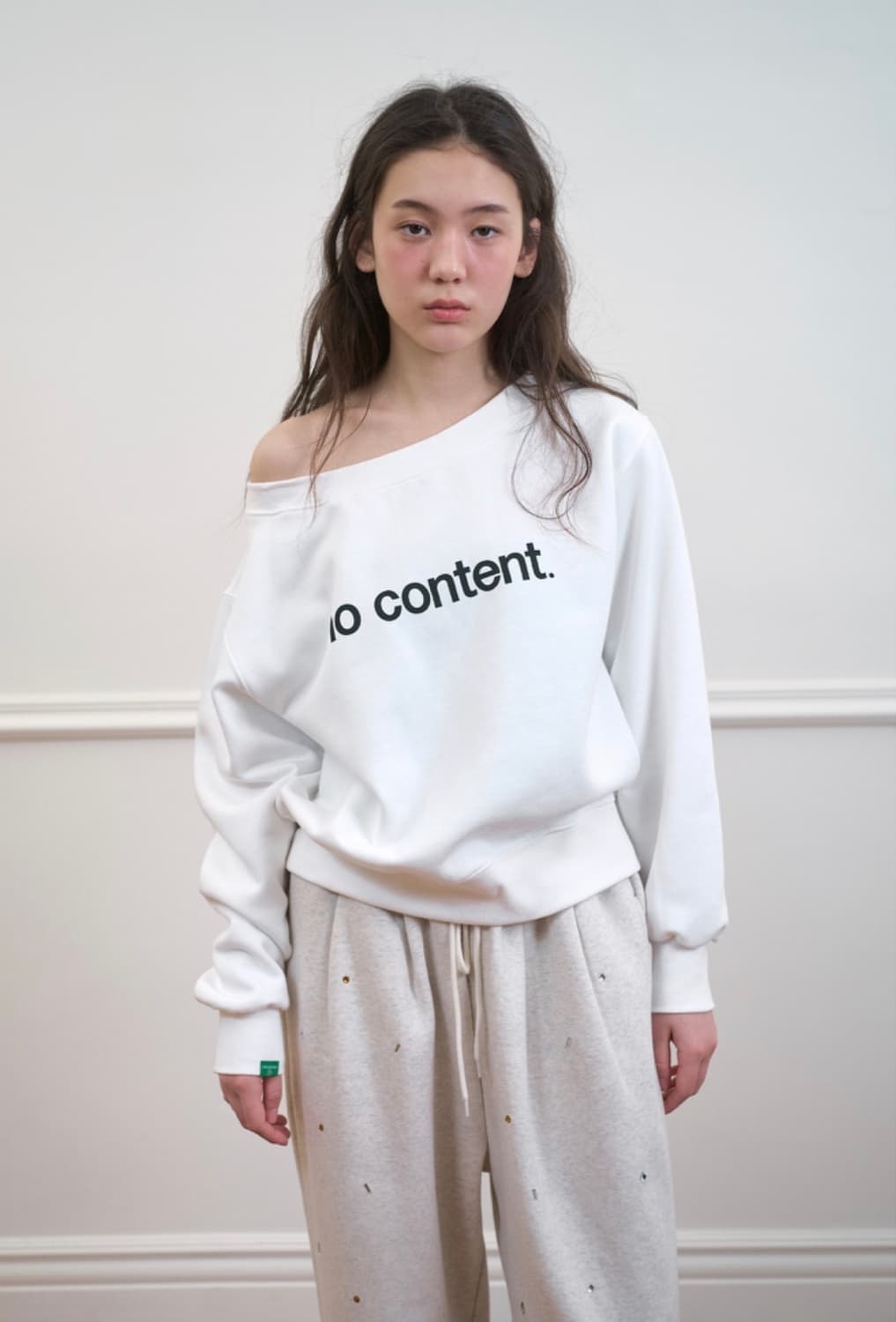 노컨텐츠 보트넥 스웻셔츠 화이트 상품이미지1