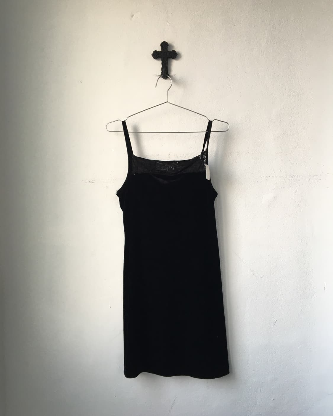 Lace point velvet onepiece 상품이미지2