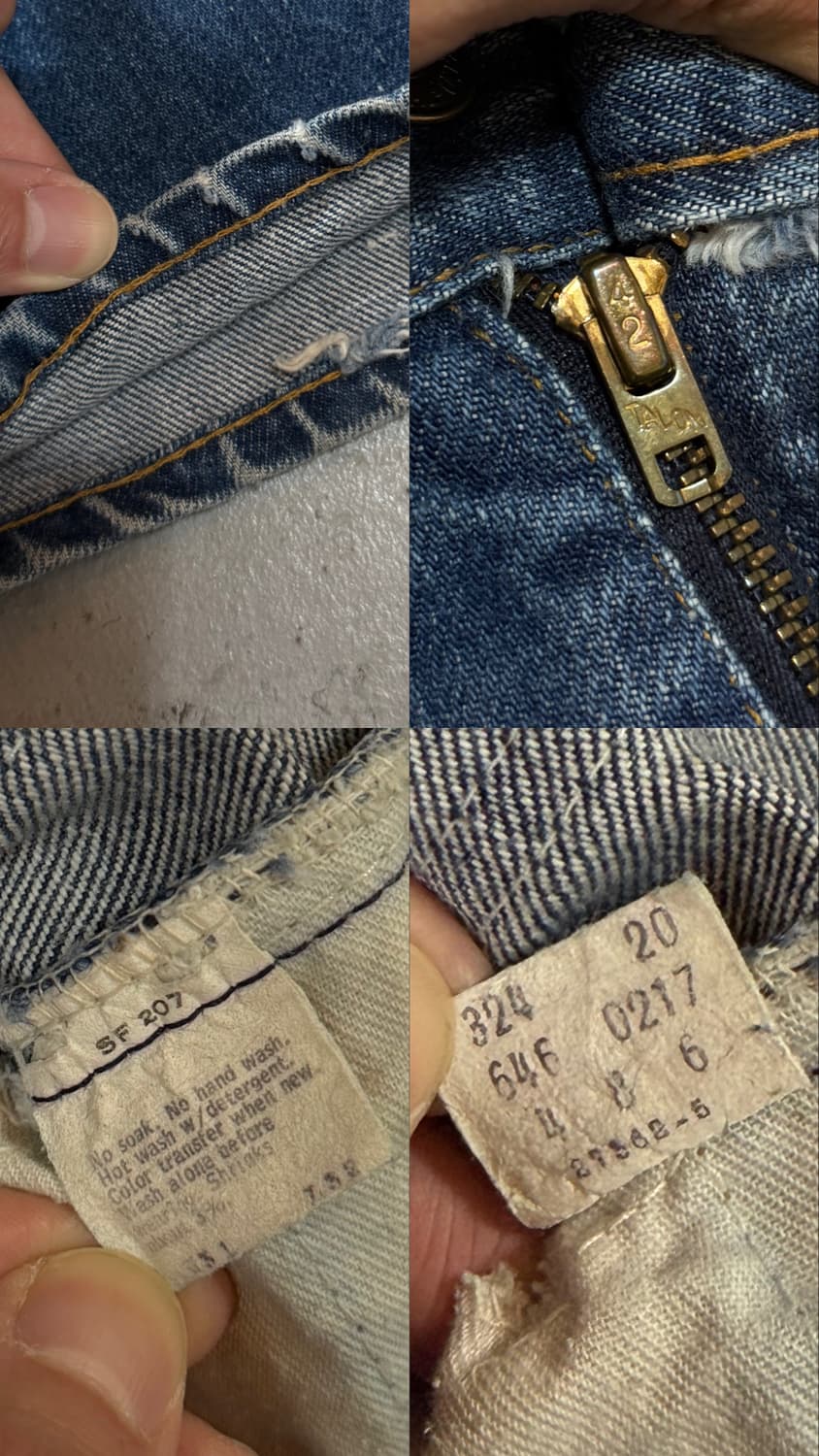 80's USA Made 빈티지 리바이스 646 벨바텀 부츠컷 오렌지탭 상품이미지9