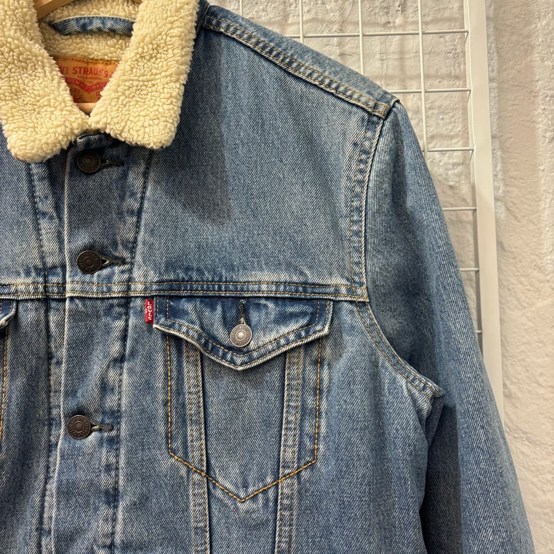 리바이스 쉐르파 데님 트러커 자켓 M 상품이미지5