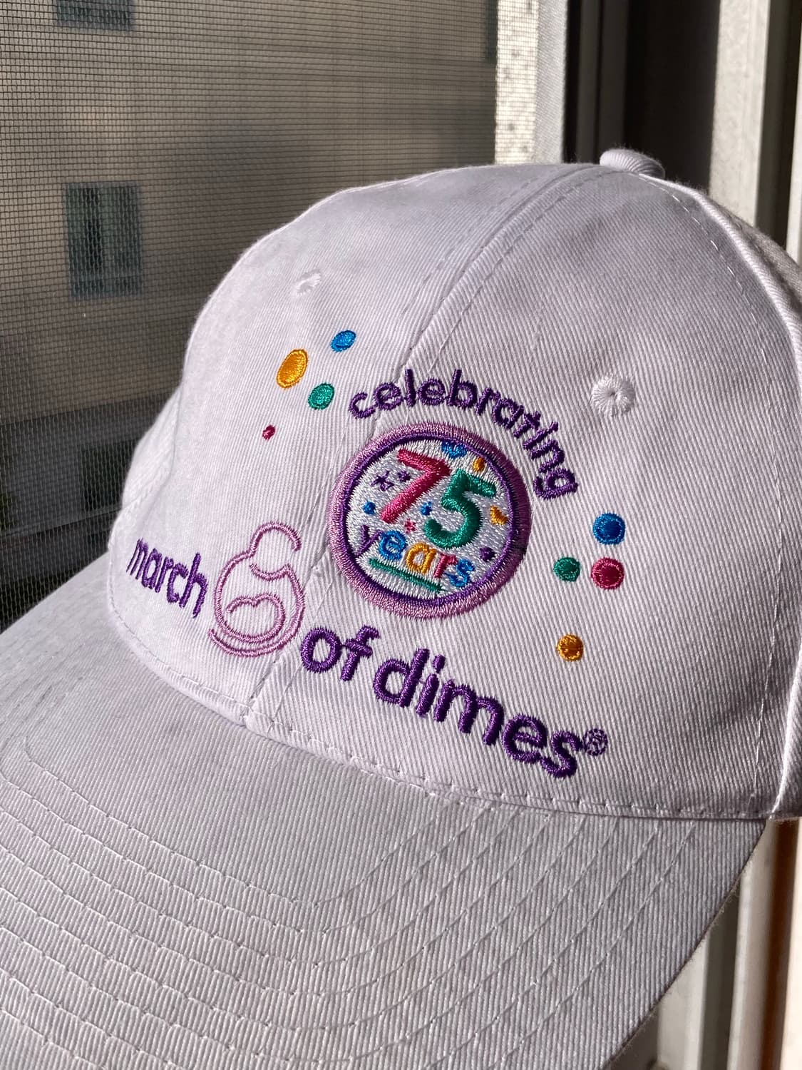 화이트 자수 볼캡 상품이미지3