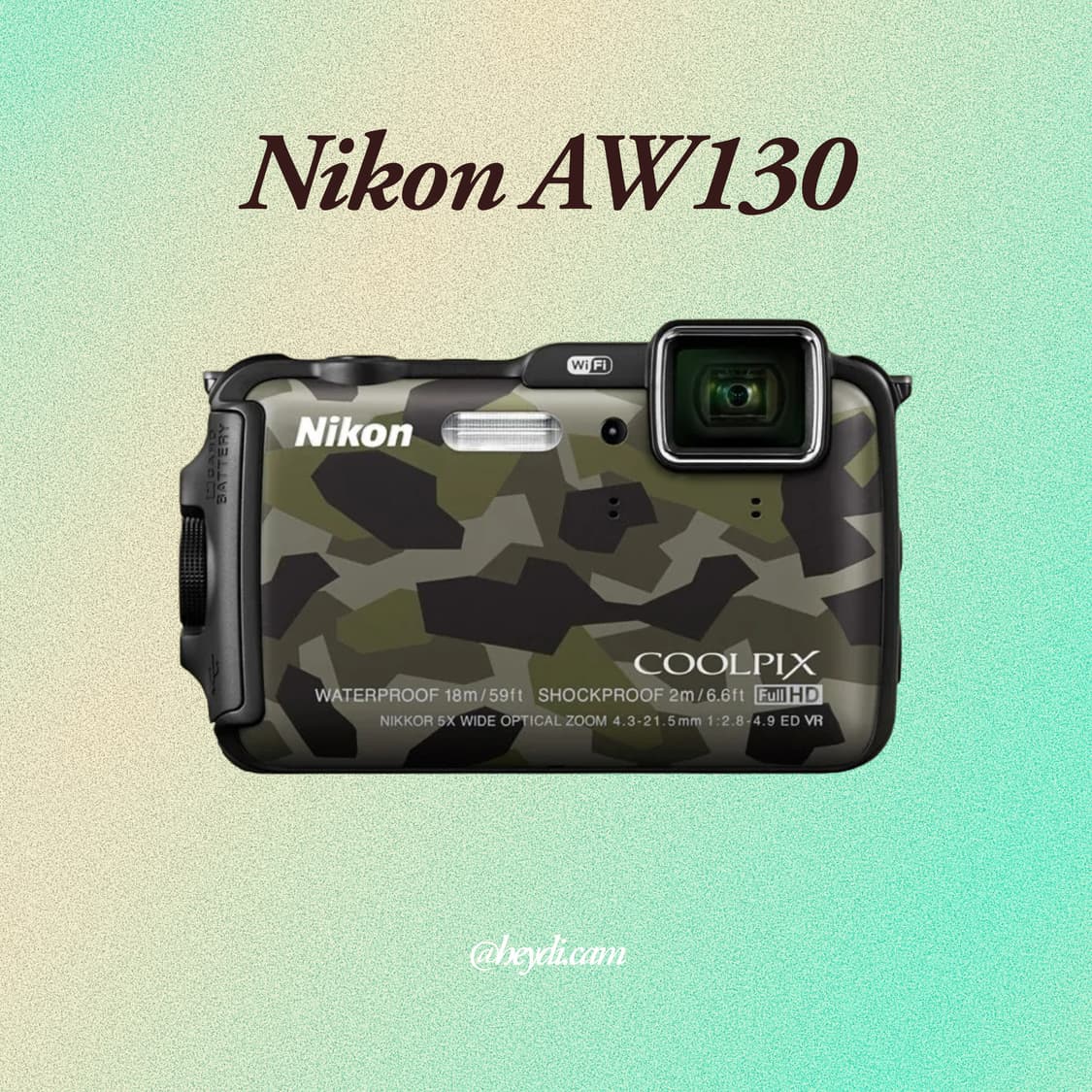 (희귀매물)니콘 쿨픽스 aw130 카모플라쥬 Nikon aw130 상품이미지1