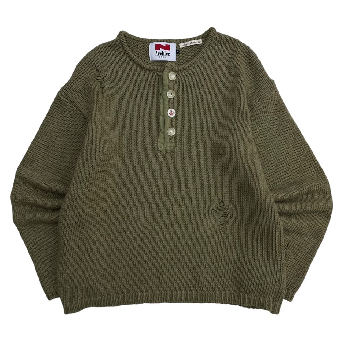 엔아카이브 빈티지 카키 니트 M 상품이미지2