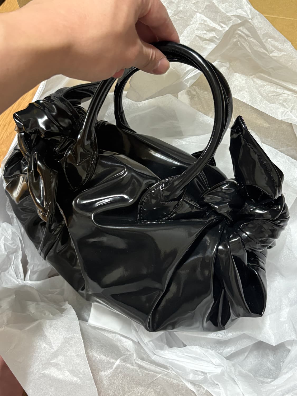 꼼데가르송 걸 블랙 보우 백 상품이미지5