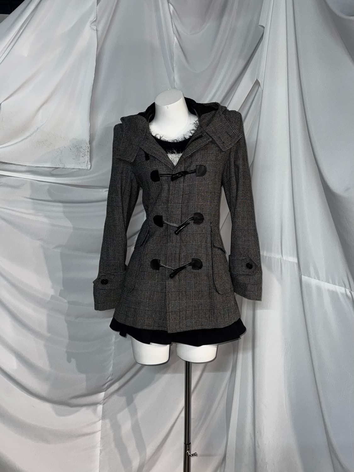 무채색 스트라이프 체크 폭닥 니트 데일리 공겜여주 코디세트 상품이미지6