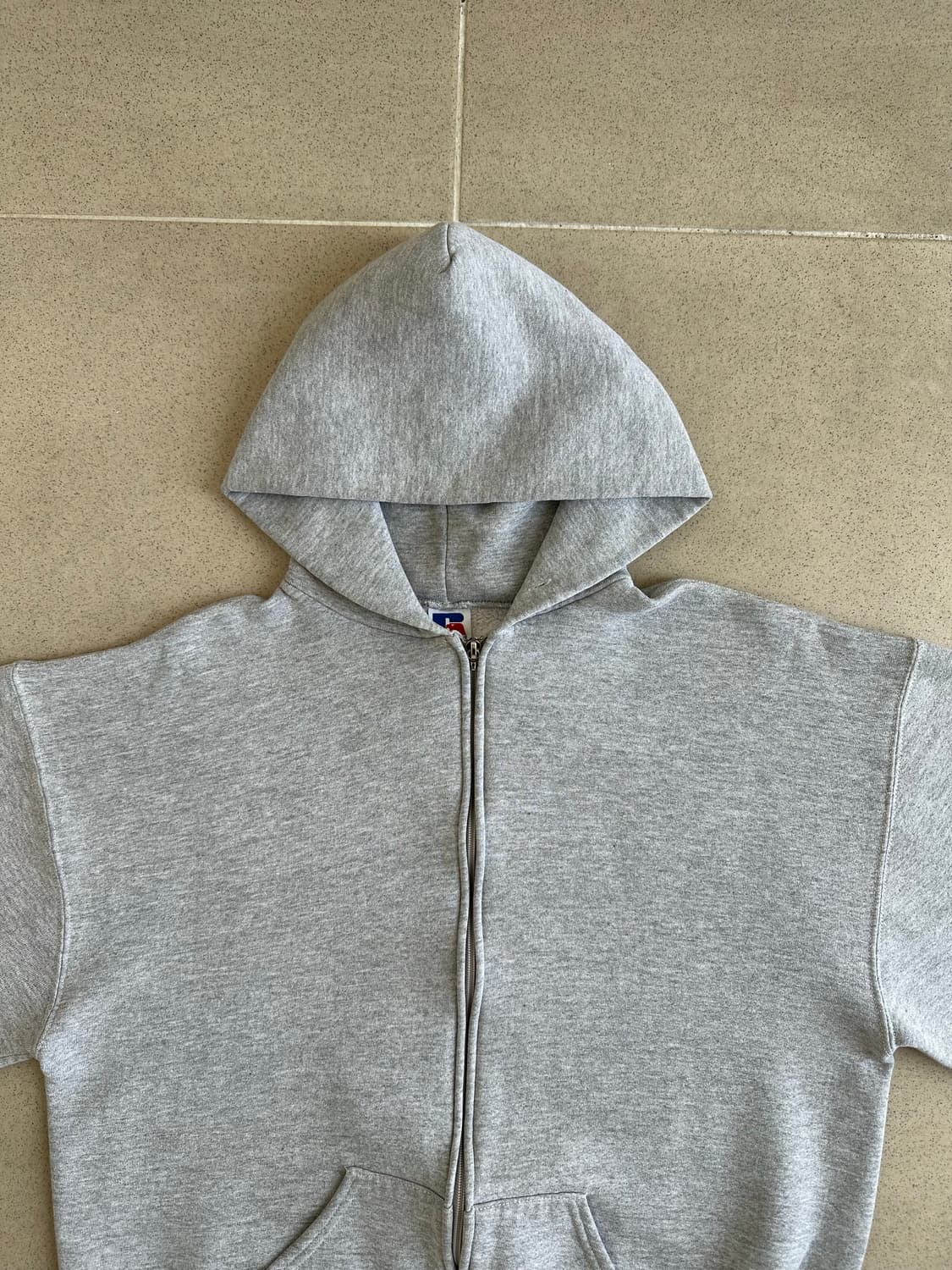 90s 빈티지 러셀 후드집업 그레이 L USA 상품이미지4
