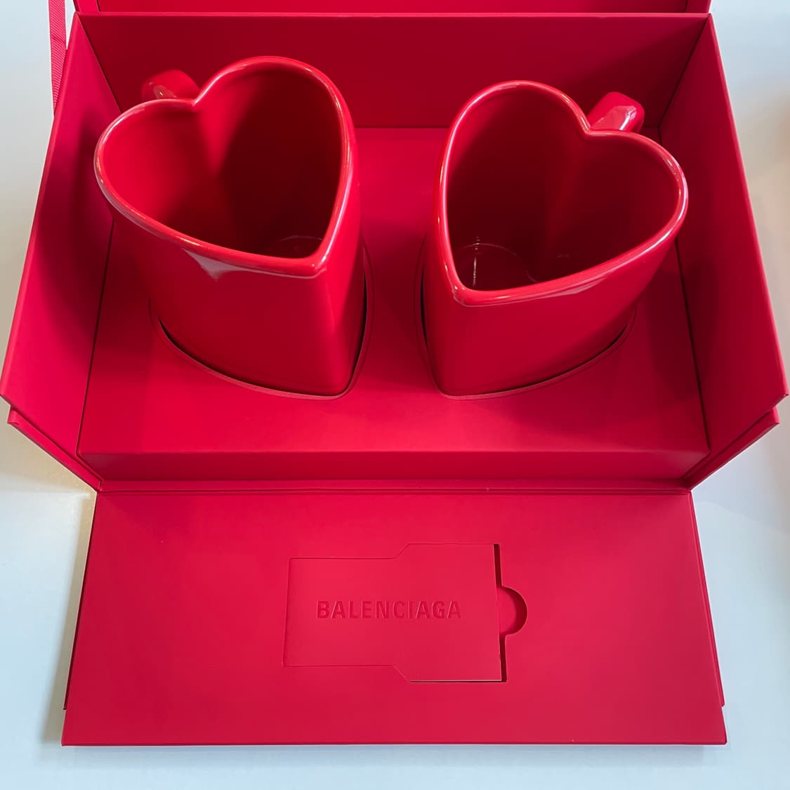 발렌시아가  Qixi Festival Gift 하트 쉐잎 머그컵 새상품 상품이미지2