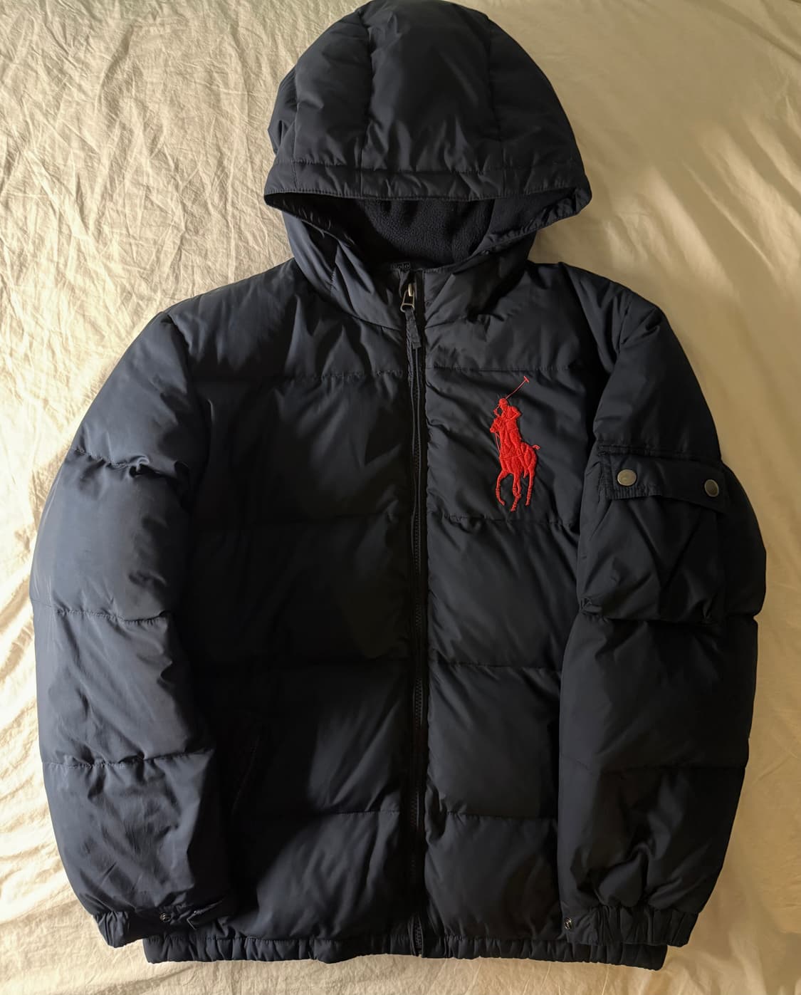 폴로 빅포니 패딩 네이비 L 상품이미지2