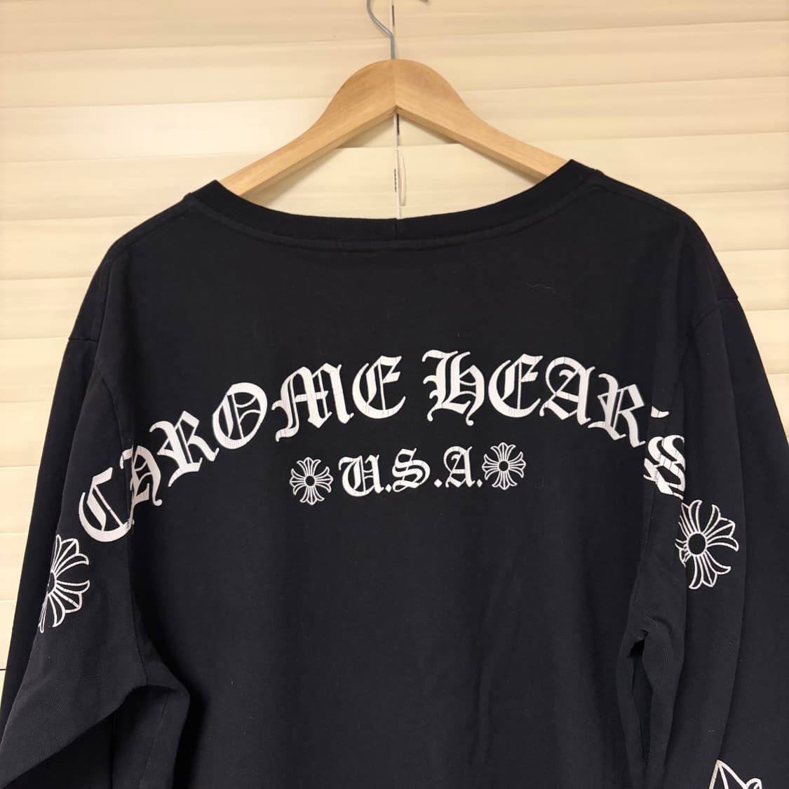 레어) 크롬하츠 플로랄 홀스슈 크로스 롱슬리브 긴팔 티셔츠 XL 상품이미지4