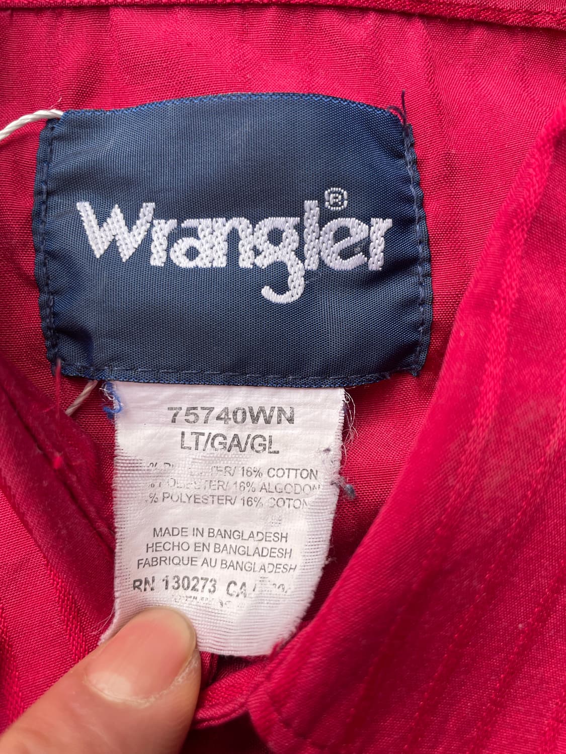 랭글러 실크 스트라이프 레드 웨스턴 셔츠 상품이미지5