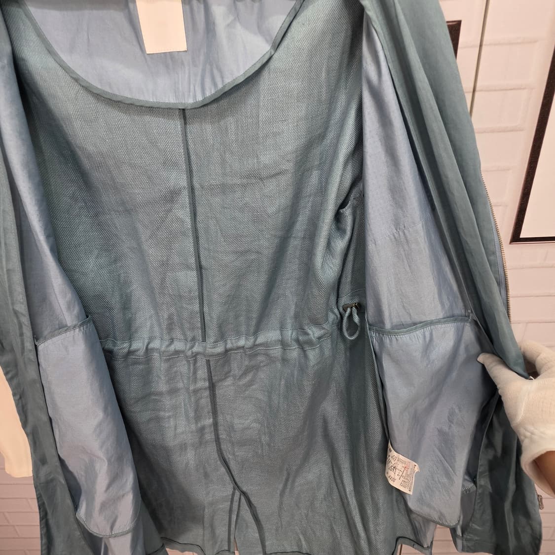 KUHO 구호 마 혼방 집업 롱자켓 55사이즈 상품이미지8