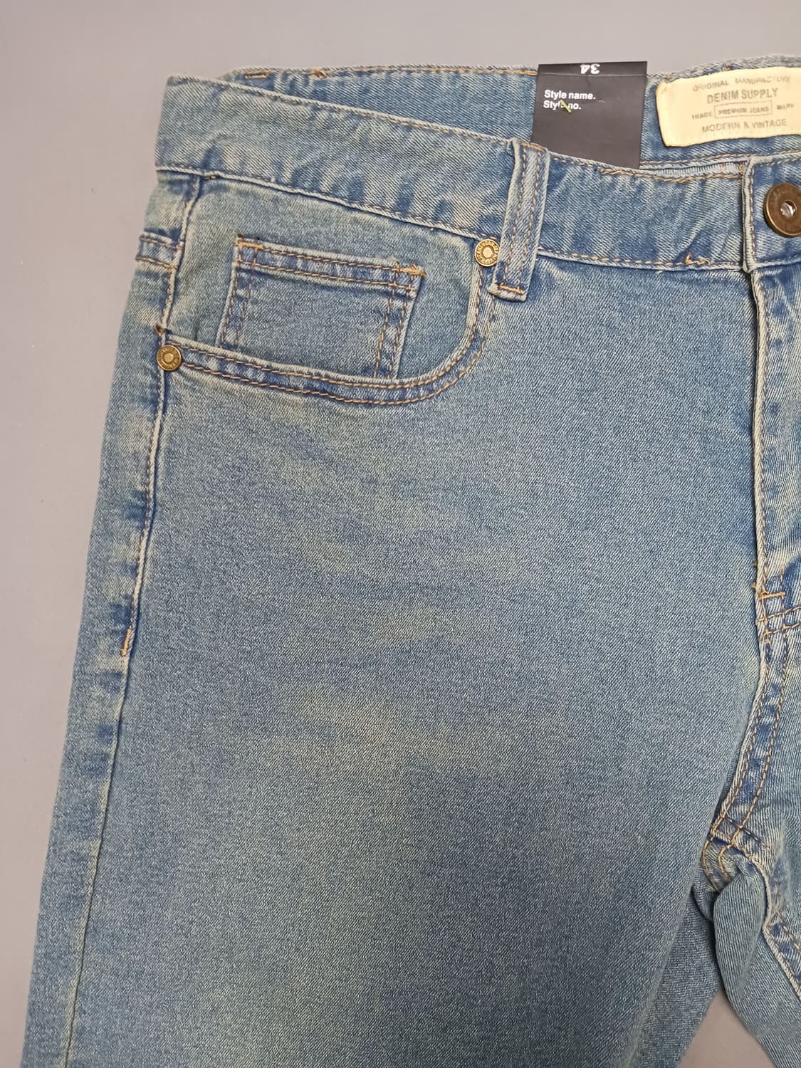 새제품 [34] 데님서플라이 빈티지워싱 슬림 테이퍼드진 청바지 상품이미지2