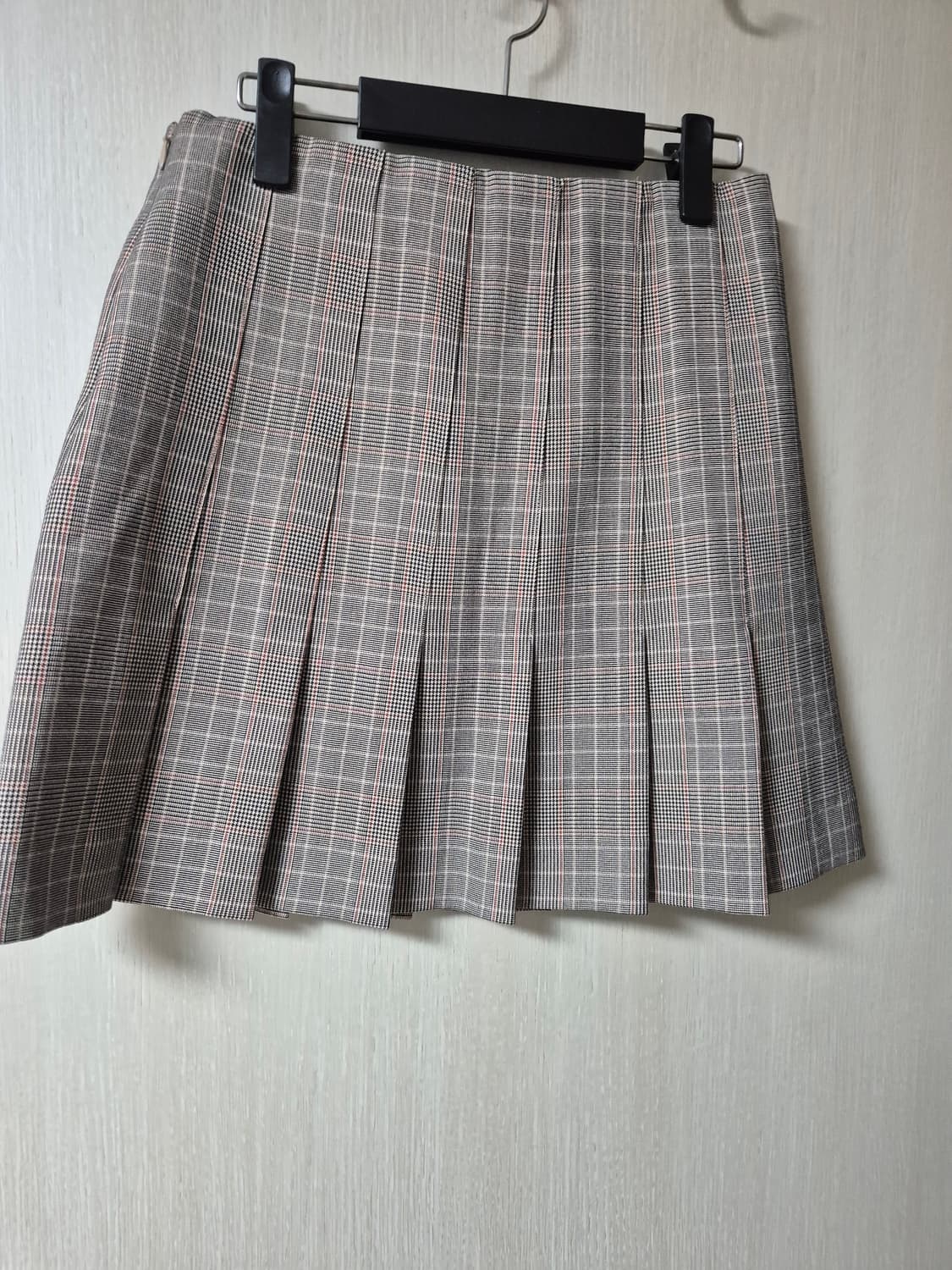 마르디메크르디 체크 플리츠 미니스커트 M 상품이미지3