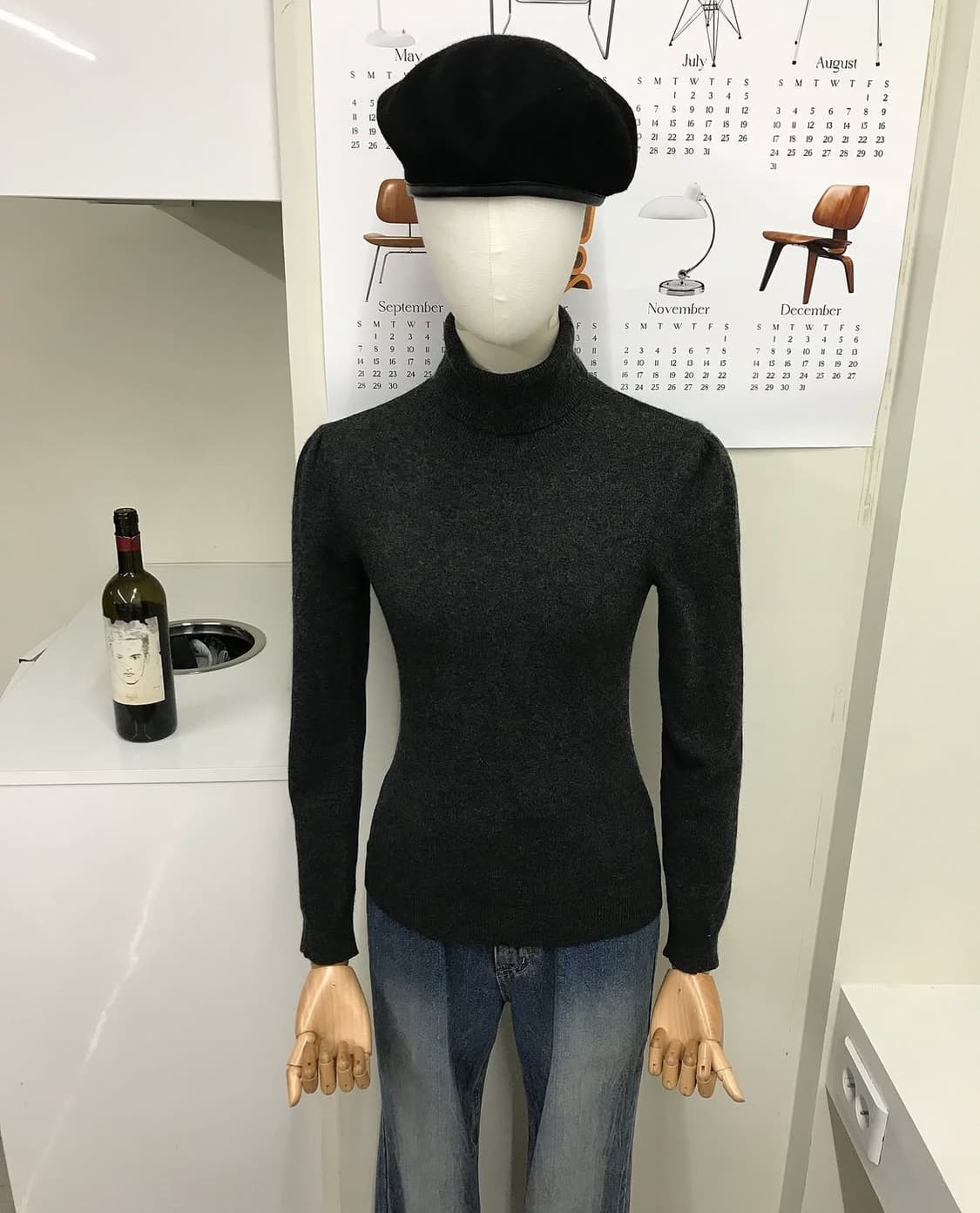 폴로 캐시미어 터틀넥 퍼프 니트 상품이미지6