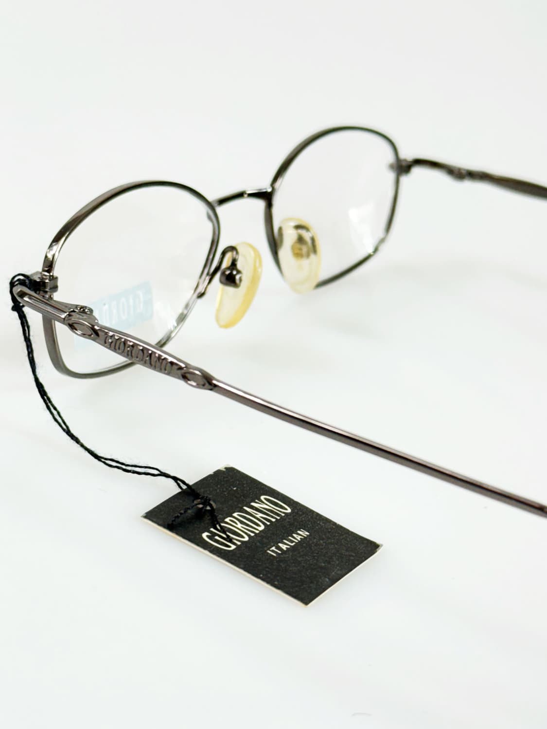 90s GIORDANO 슬림 오벌 건메탈 프레임 빈티지 안경 상품이미지4