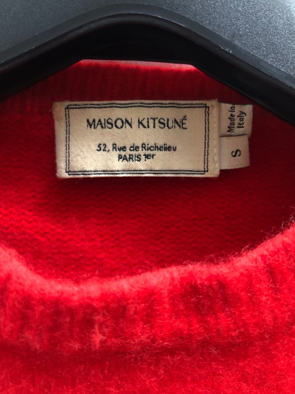 [여성S] 메종키츠네 폭스헤드 니트 레드 상품이미지4