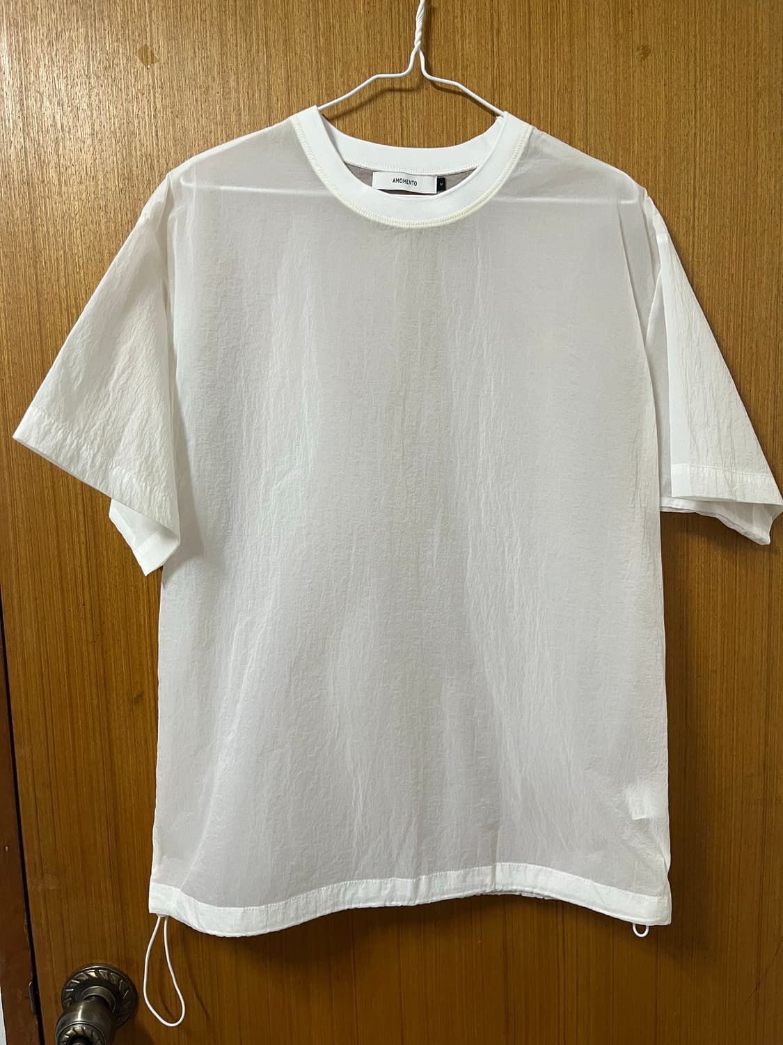 AMOMENTO SHEER DRAWSTRING TOP 상품이미지2