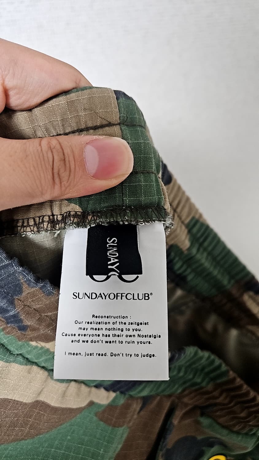 선데이오프클럽 자수 카모바지 상품이미지3
