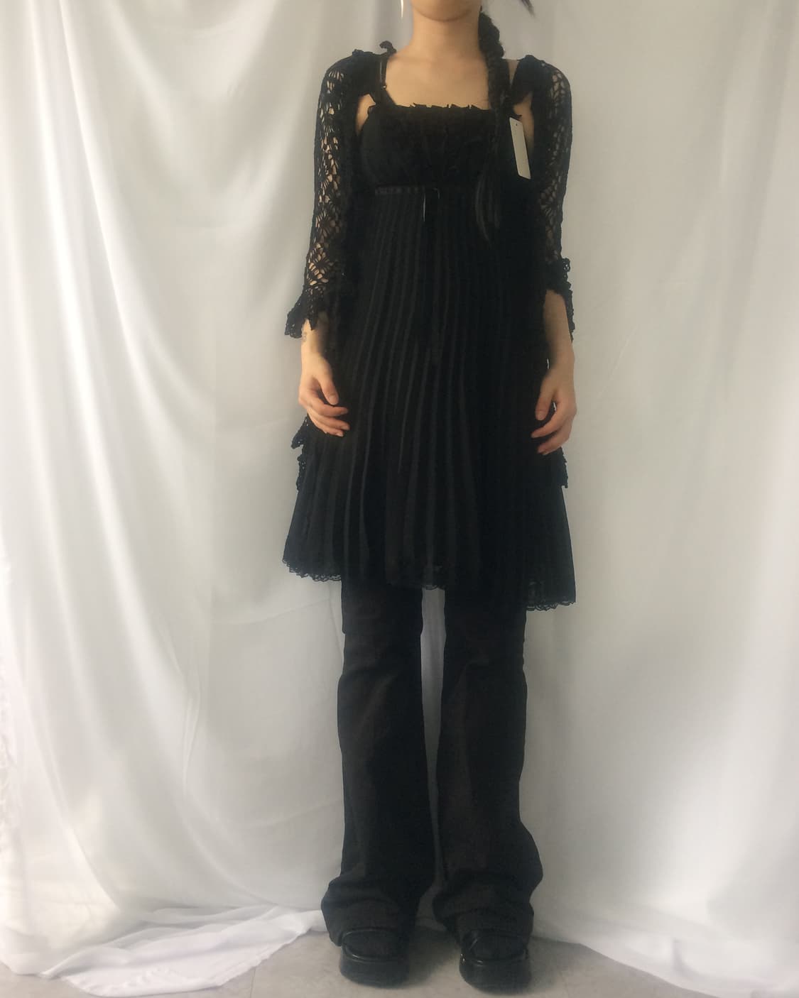 Crochet drape point cardigan 상품이미지7