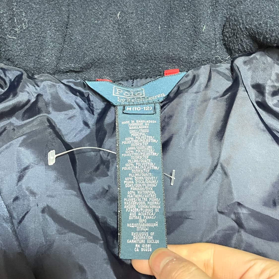 폴로랄프로렌 레드 다운 패딩점퍼 아동M (10-12) 상품이미지4