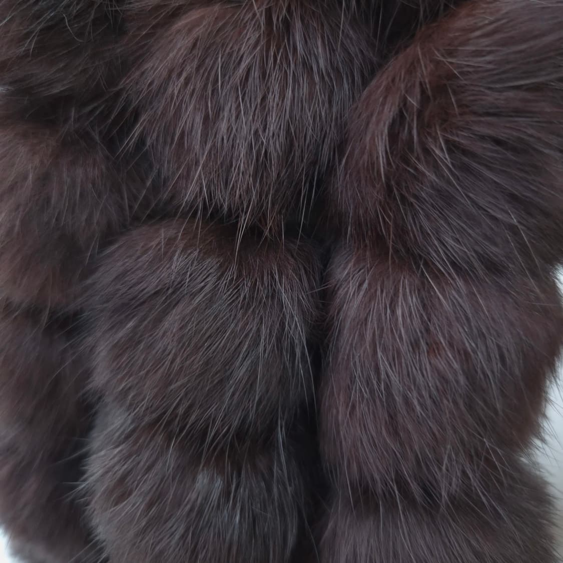 브라운 리얼 렉스 토끼털 퍼 폼폼 머플러  상품이미지5