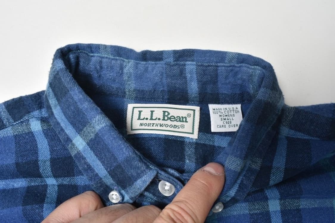 엘엘빈 모직 체크 셔츠 남방 S N1198 상품이미지4