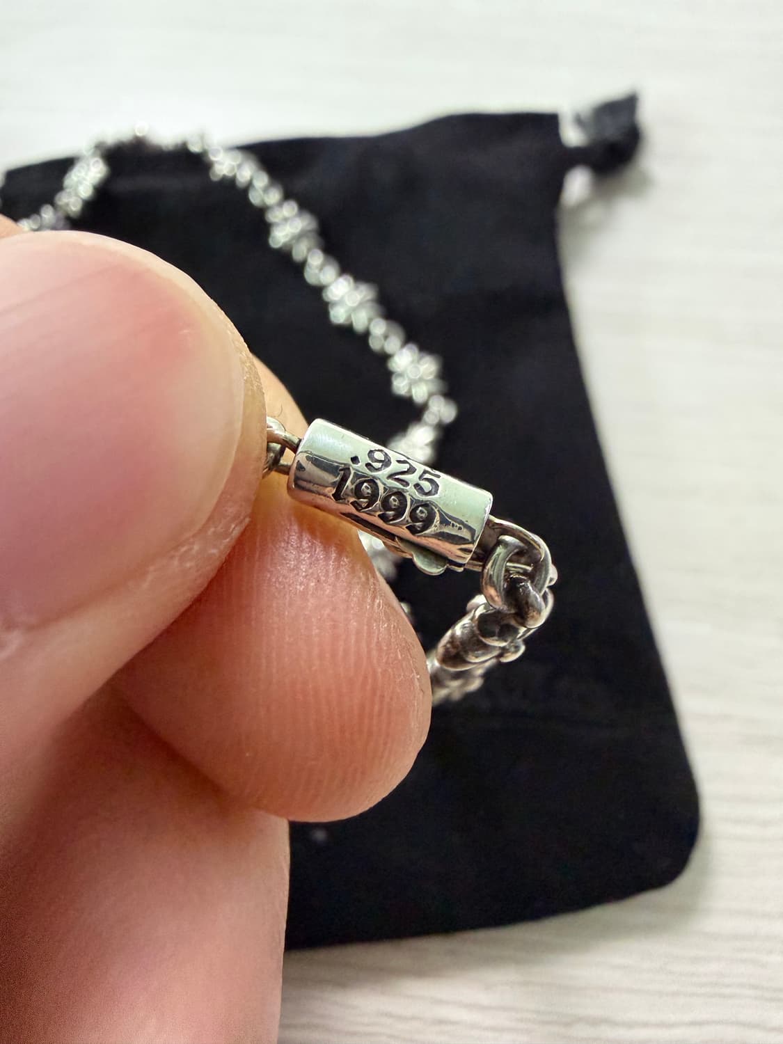 크롬하츠 타이니 팻 크로스 w 타이니 e ch 플러스 목걸이 20인치 상품이미지7