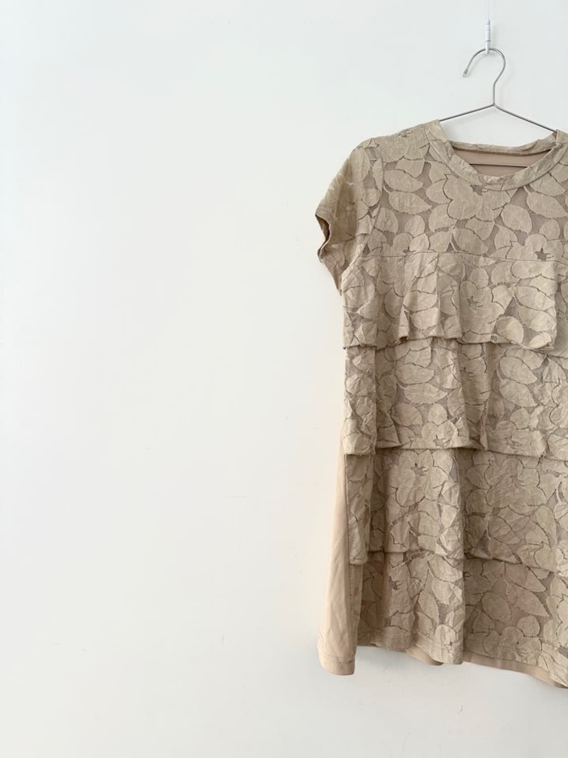 Leaf wave can can sheer blouse & ops 상품이미지5