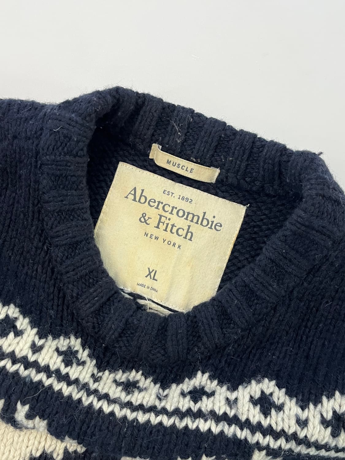 Abercrombie 아베크롬비 네이비 노르딕 니트 상품이미지3