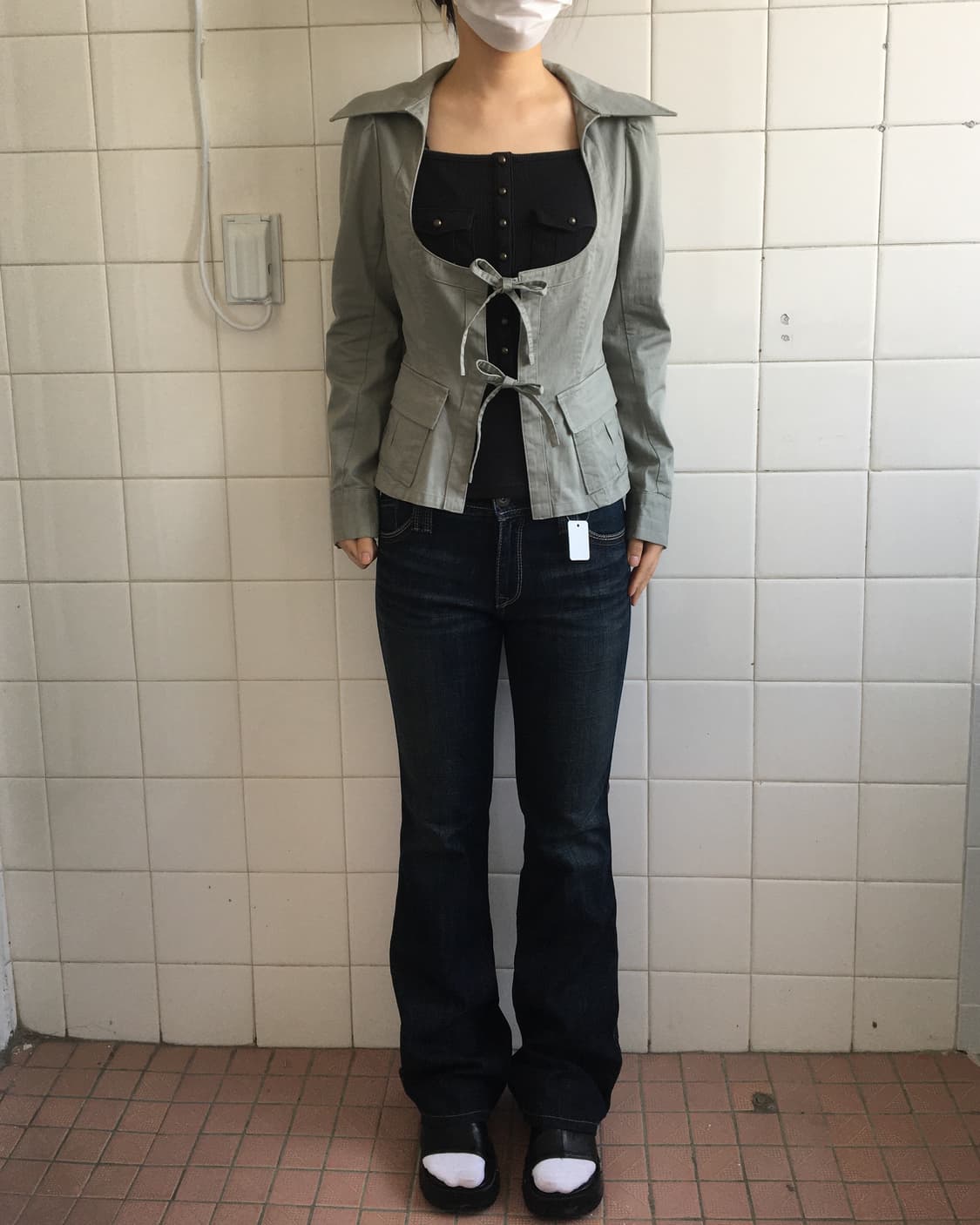 Tied point shirt jacket 상품이미지1