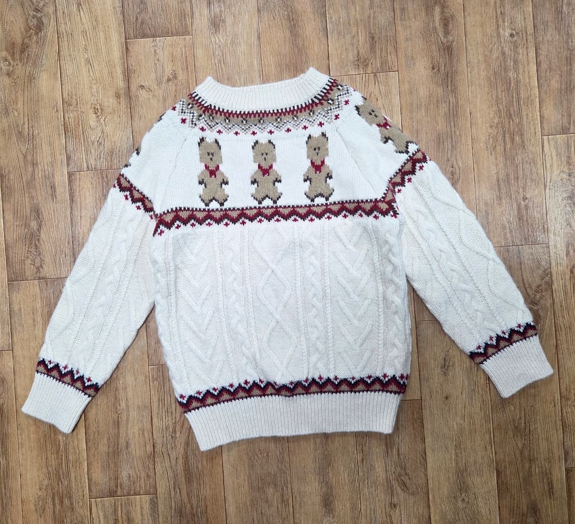 메이비베이비(MAYBEBABY) 디어리스트 곰아지 니트 프리사이즈 새상품 상품이미지3