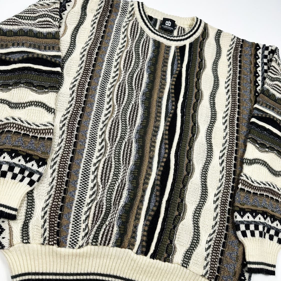 VTG 빈티지 재팬 헤비 코튼 케이블 니트 (XL) 상품이미지3