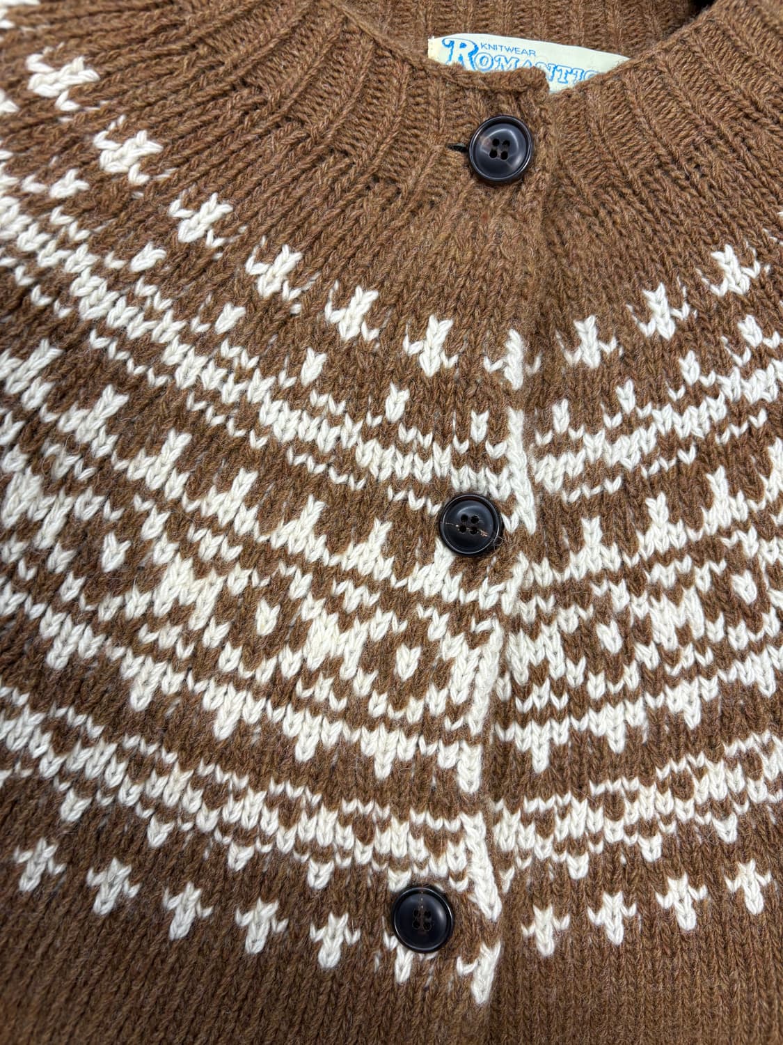 빈티지 페어아일 패턴 가디건 A3384 상품이미지3