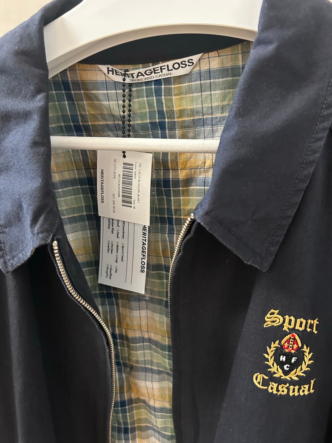 새상품) 헤리티지플로스 25ss 네이비 블루종 M 상품이미지2