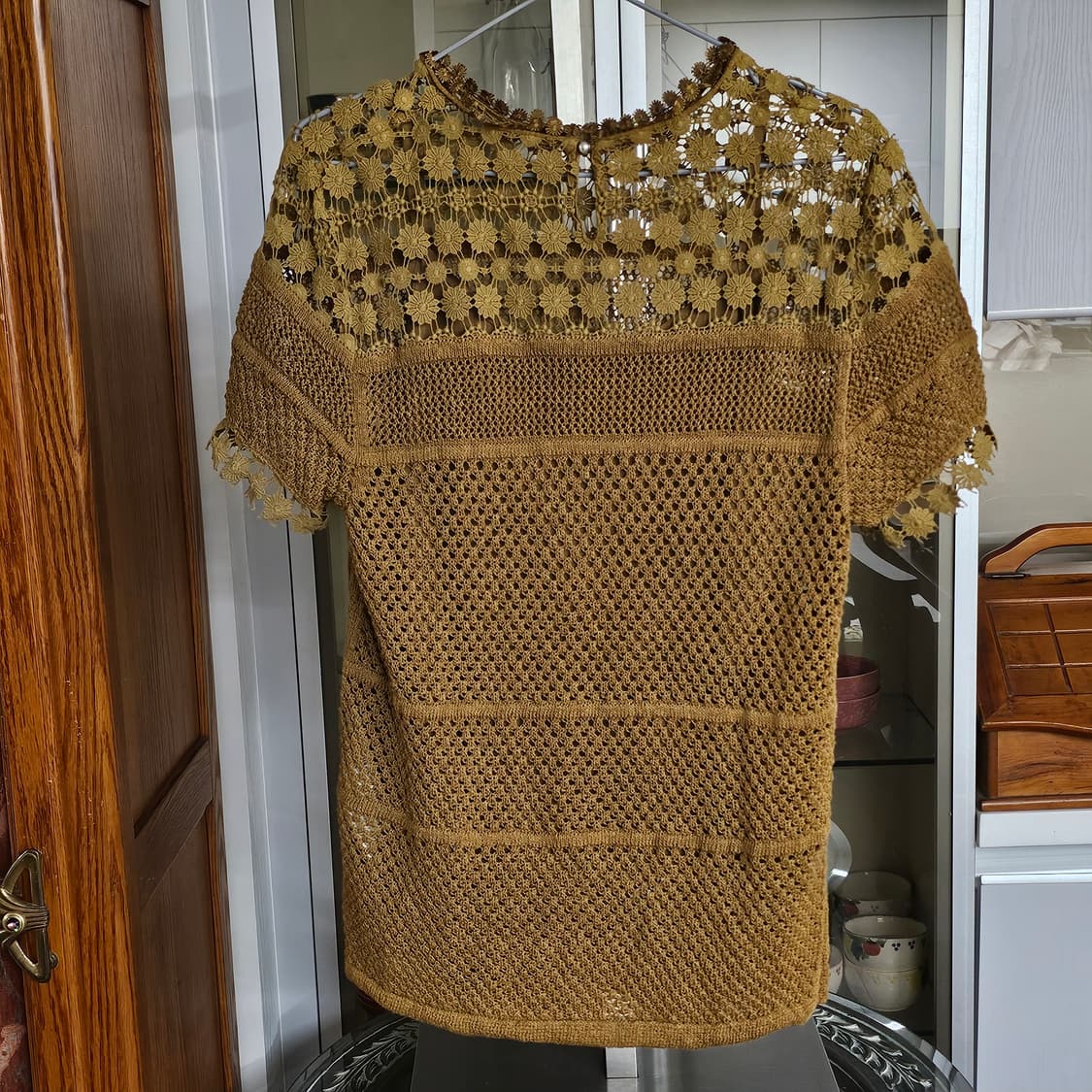 55~66[O'2nd] 오즈세컨 올리브 레이스 니트 탑 & 나시 세트 상품이미지3